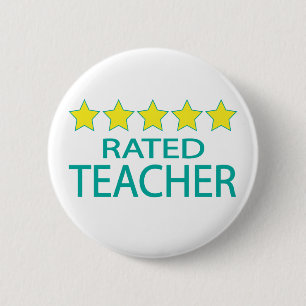Vijf Star-leraar Ronde Button 5,7 Cm