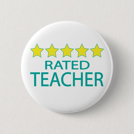 Vijf Star-leraar Ronde Button 5,7 Cm (Voorkant)