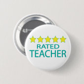 Vijf Star-leraar Ronde Button 5,7 Cm (Voorkant /achterkant)