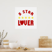 Vijf Star Lover Poster (Keuken)