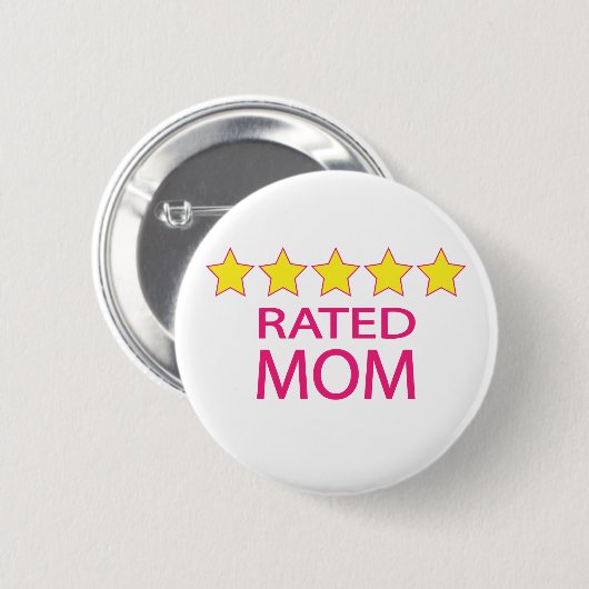 Vijf Star mama Ronde Button 5,7 Cm (Voorkant /achterkant)