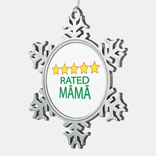 Vijf Star Māmā Tin Sneeuwvlok Ornament (Rechts)