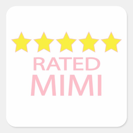 Vijf Star Mimi Vierkante Sticker (Voorkant)