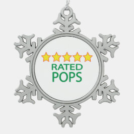 Vijf Star-Poppen Tin Sneeuwvlok Ornament