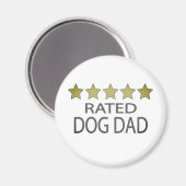 Vijf ster Dog Pa Magneet (Voorkant / Achterkant)