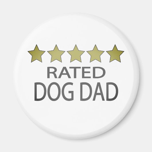 Vijf ster Dog Pa Magneet (Voorkant)