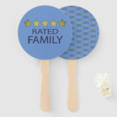 Vijf Ster Familie Handwaaier (Voorkant en achterkant)