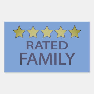Vijf Ster Familie Rechthoekige Sticker