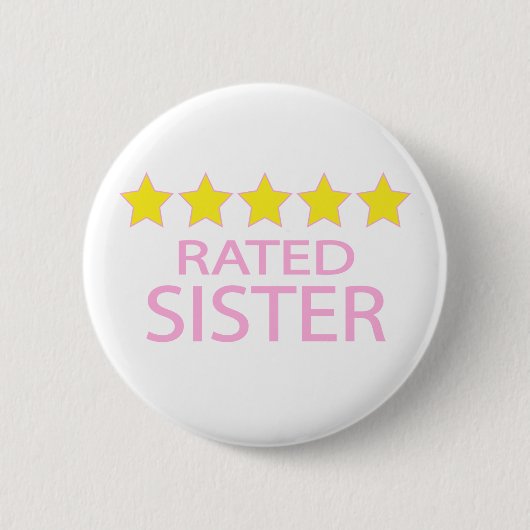 Vijf ster zuster ronde button 5,7 cm (Voorkant)