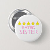 Vijf ster zuster ronde button 5,7 cm (Voorkant /achterkant)