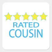 Vijf sterneef vierkante sticker (Voorkant)