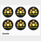 vijf sterren Amazing Ronde Sticker (Vel)
