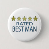Vijf sterren Beste man Ronde Button 5,7 Cm (Voorkant)