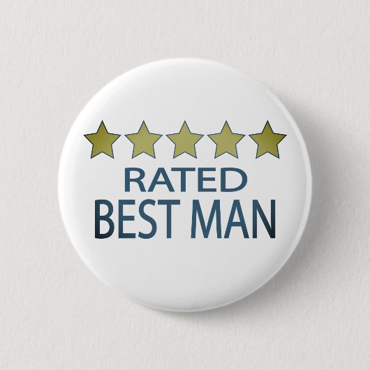 Vijf sterren Beste man Ronde Button 5,7 Cm (Voorkant)