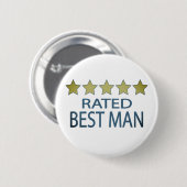 Vijf sterren Beste man Ronde Button 5,7 Cm (Voorkant /achterkant)
