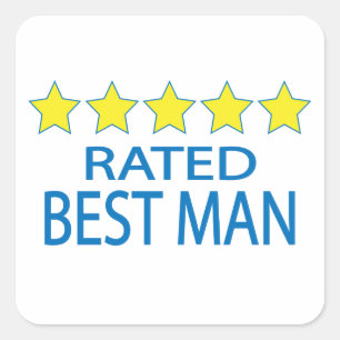 Vijf sterren Beste man Vierkante Sticker