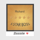 Vijf Sterren Boss Gold Sticker (Vel)
