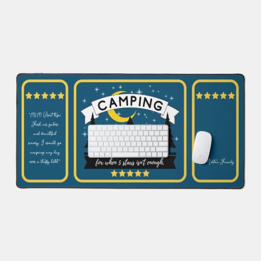 Vijf sterren camping foto bureaumat (Keyboard & Muis)