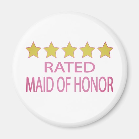 Vijf sterren-dienstmeisje magneet (Voorkant)