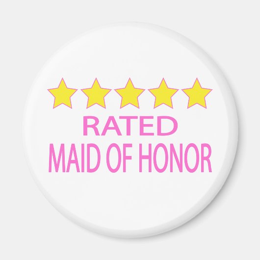 Vijf sterren-dienstmeisje magneet (Voorkant)