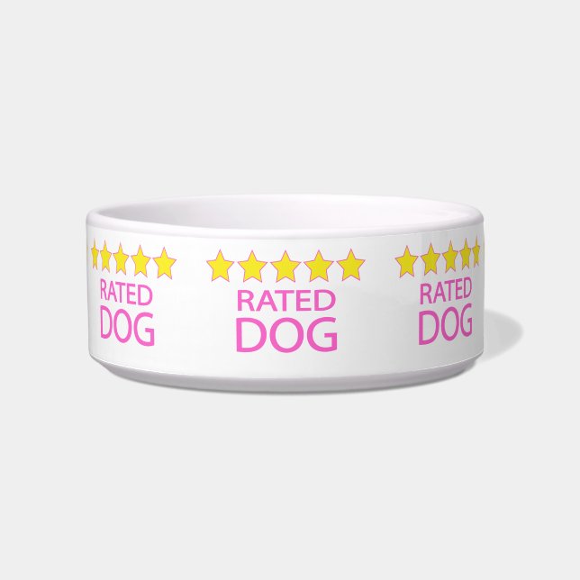 Vijf sterren Dog Bowl Voerbakje (Voorkant)