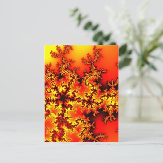 Vijf sterren-fractal briefkaart (Staand voorkant)