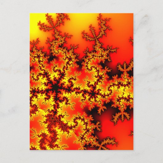 Vijf sterren-fractal briefkaart (Voorkant)