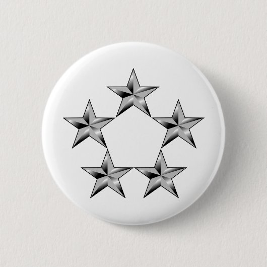Vijf sterren-generaal ronde button 5,7 cm (Voorkant)