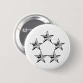 Vijf sterren-generaal ronde button 5,7 cm (Voorkant /achterkant)