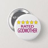 Vijf Sterren Godmoeder Ronde Button 5,7 Cm (Voorkant /achterkant)