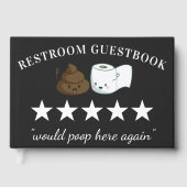 Vijf sterren | Grappig badkamer gastenboek (Voorkant)