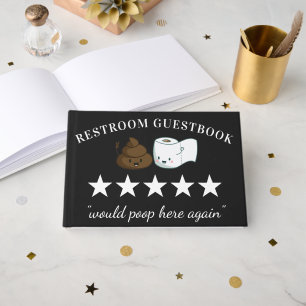 Vijf sterren Grappige badkamer gastenboek