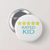 Vijf sterren Kind Ronde Button 5,7 Cm (Voorkant /achterkant)