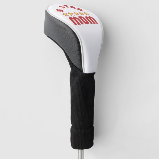 Vijf Sterren Moeder Award Golfheadcover (Schuin)