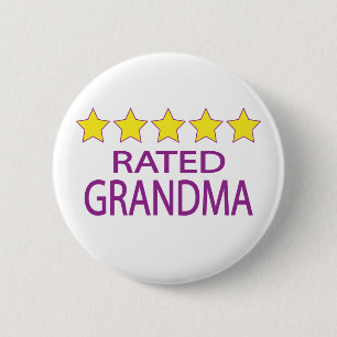 Vijf sterrengrootma ronde button 5,7 cm