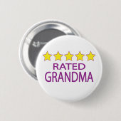 Vijf sterrengrootma ronde button 5,7 cm (Voorkant /achterkant)
