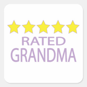 Vijf sterrengrootma vierkante sticker