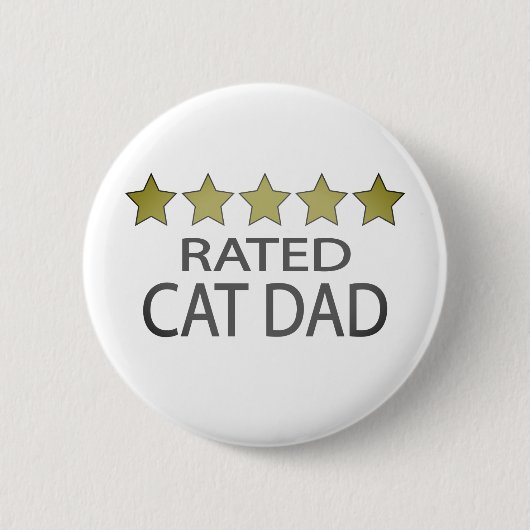Vijf sterrenkat pa ronde button 5,7 cm (Voorkant)