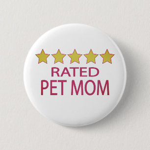 Vijf sterretjes mama ronde button 5,7 cm