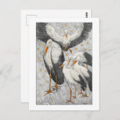 Vijf Storks in een Meadow - Theo van Hoytema Briefkaart (Voorkant / Achterkant)