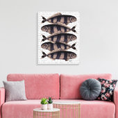 Vijf strips canvas afdruk (Insitu (Woonkamer))