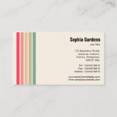Vijf strips - kleuren 01 (crème) visitekaartje (Achterkant)