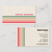 Vijf strips - kleuren 01 (crème) visitekaartje (Voorkant / Achterkant)