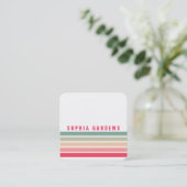 Vijf strips - kleuren 01 vierkante visitekaartje (Staand voorkant)