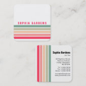 Vijf strips - kleuren 01 vierkante visitekaartje (Voorkant / Achterkant)