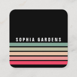 Vijf strips - kleuren 01 - zwart vierkante visitekaartje