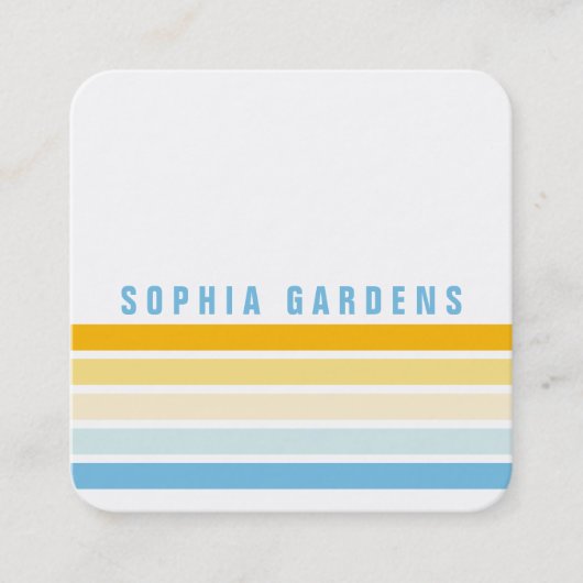 Vijf strips - kleuren 02 vierkante visitekaartje (Voorkant)