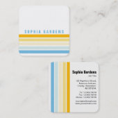 Vijf strips - kleuren 02 vierkante visitekaartje (Voorkant / Achterkant)