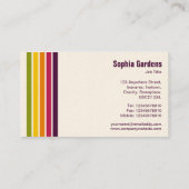 Vijf strips - kleuren 03 (Cream-Kaart) Visitekaartje (Achterkant)