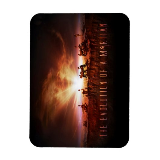 Vijf succesvolle Mars Rovers Magneet (Verticaal)